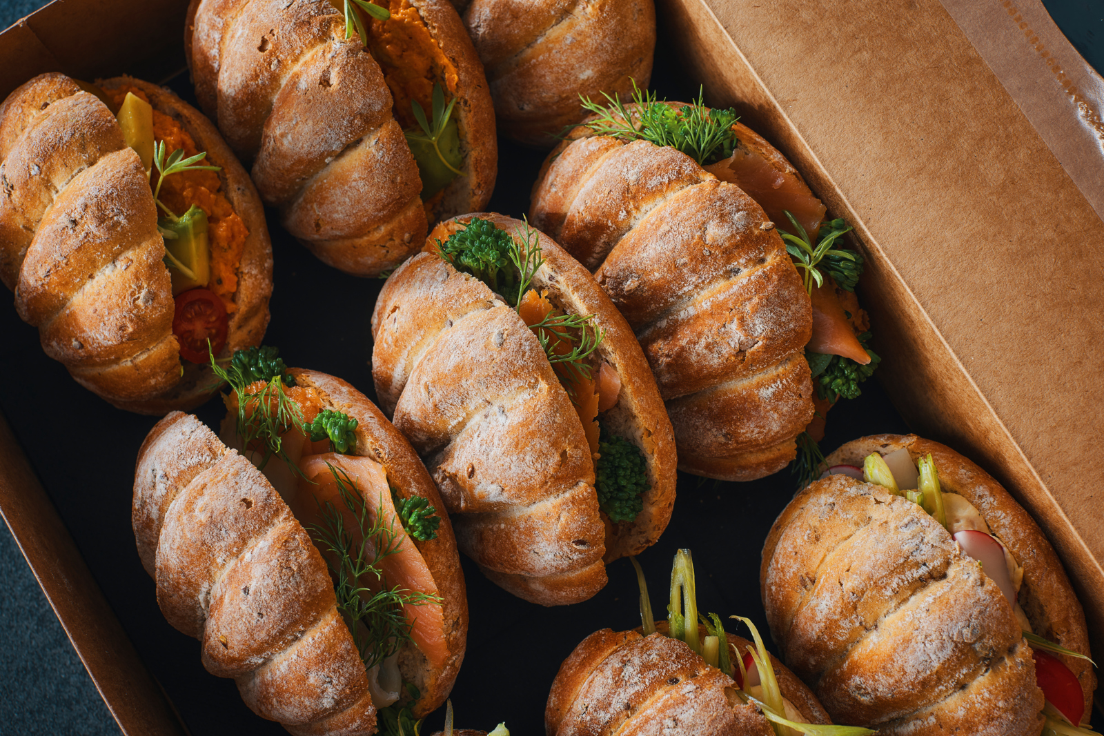 Shell roll rye 72g à 66 stk - Kristiania Gourmet